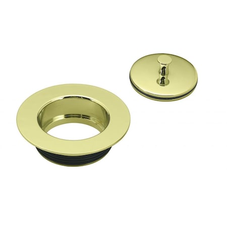 Westbrass Universal Replacement Disposal Flange and Stopper Polished Brass D212-01
